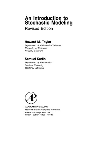 An Introduction to Stochastic Modeling