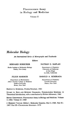 Fluorescence Assay in Biology and Medicine