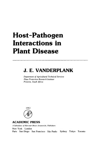 Host-pathogen Interactions in Plant Disease