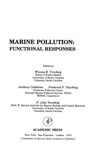 Marine Pollution. Functional Responses