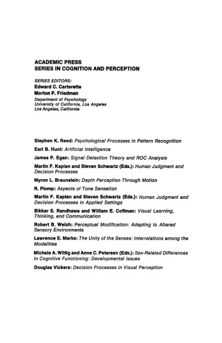 Decision Processes in Visual Perception