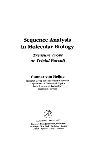 Sequence Analysis in Molecular Biology. Treasure Trove or Trivial Pursuit
