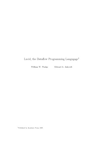 Lucid, the dataflow programming language