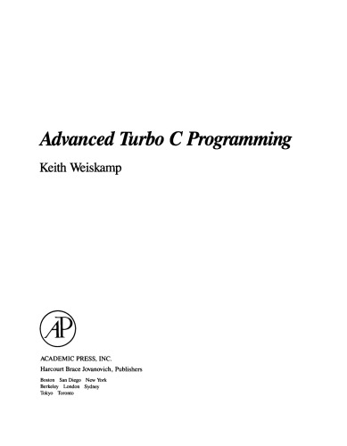Advanced Turbo C Programming