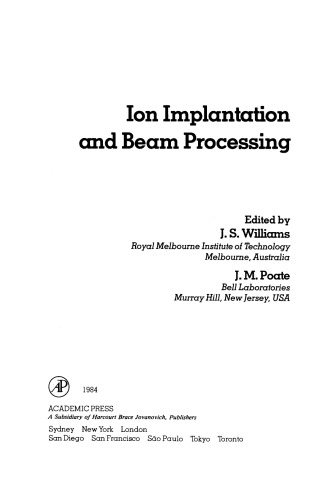 Ion Implantation and Beam Processing