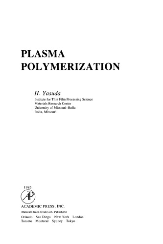 Plasma Polymerization