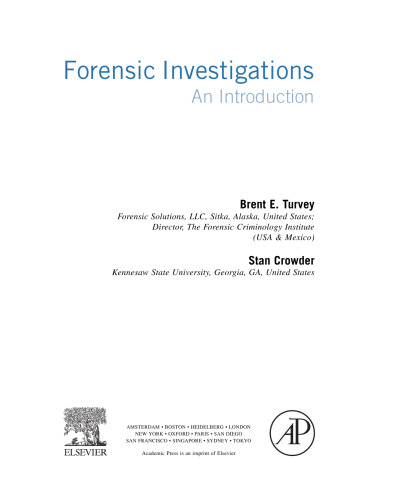Forensic Investigations. An Introduction