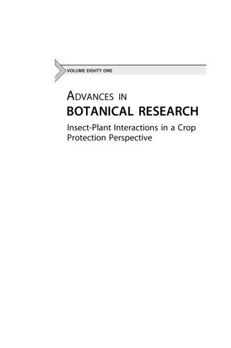 Insect-Plant Interactions in a Crop Protection Perspective