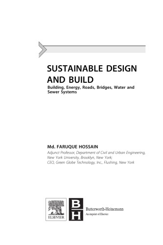 Sustainable Design and Build: Building, Energy, Roads, Bridges, Water and Sewer Systems