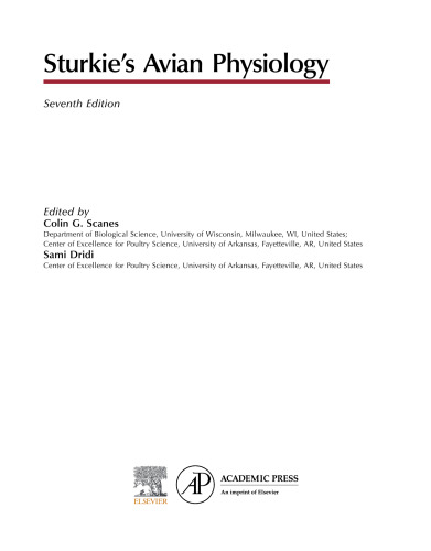 Sturkie's Avian Physiology