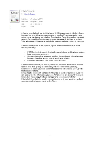 Solaris Security
