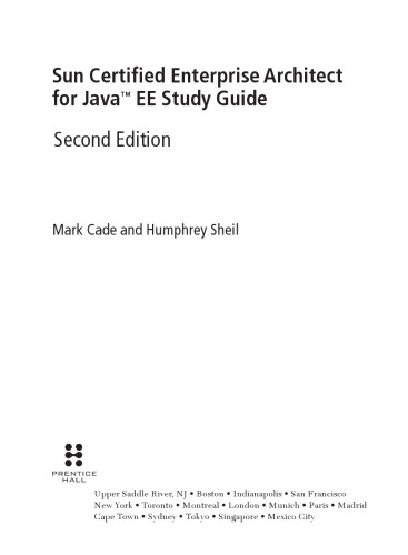 Sun Certified Enterprise Architect for Java EE Study Guide