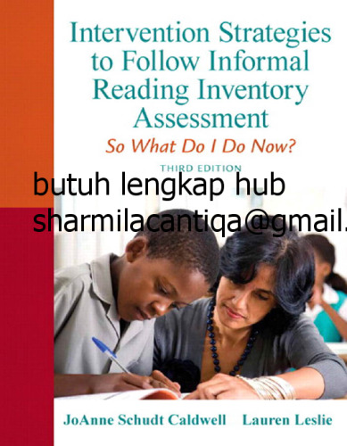Intervention Strategies to Follow Informal Reading Inventory Assessment: So What Do I Do Now? (Myeducationlab)