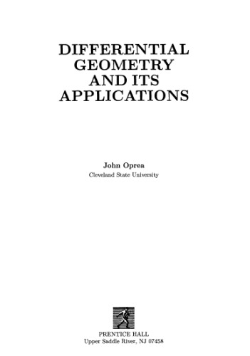 Differential Geometry and Its Applications