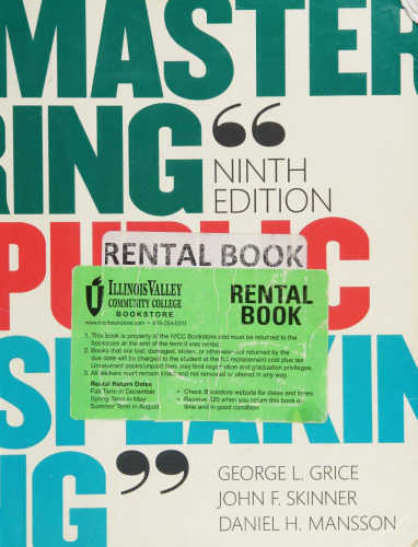 Mastering Public Speaking (9th Edition)