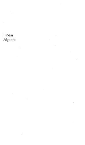 Linear algebra
