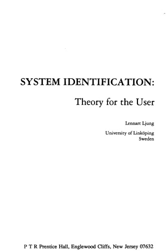 System Identification: Theory for User