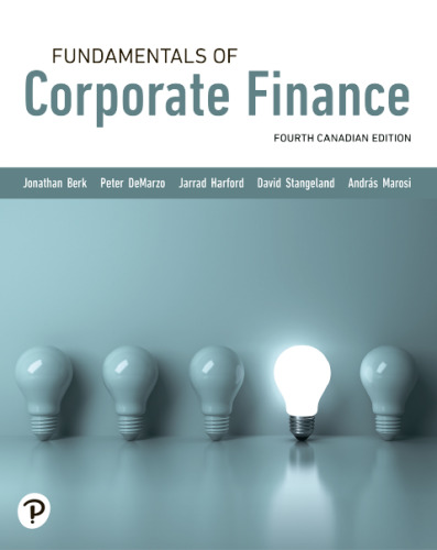 Fundamentals of Corporate Finance, Canadian Edition