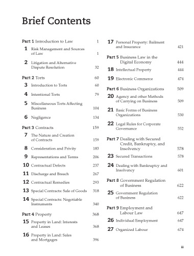 Managing the Law: The Legal Aspects of Doing Business, Canadian Edition