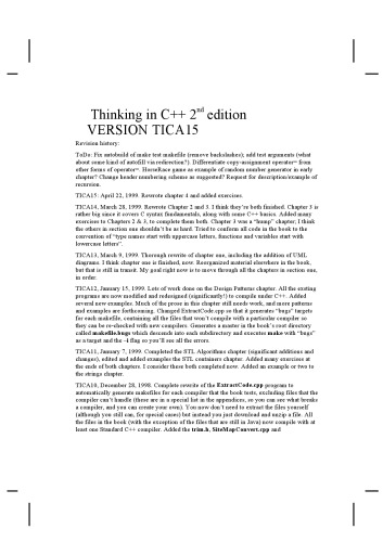 Thinking in C++