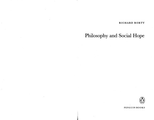 Philosophy and social hope