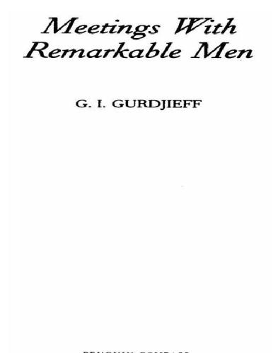 Meetings with remarkable men