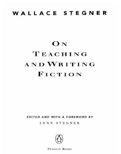 On Teaching and Writing Fiction