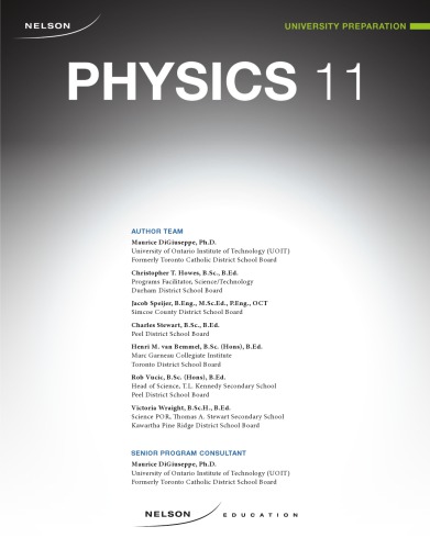 Nelson physics 11 : university preparation