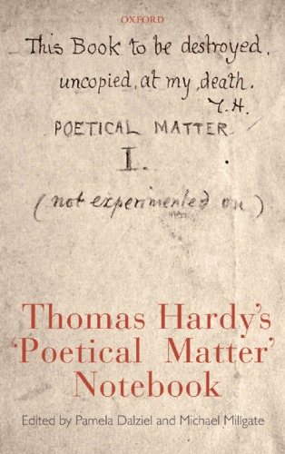 Thomas Hardy's 'Poetical matter' notebook