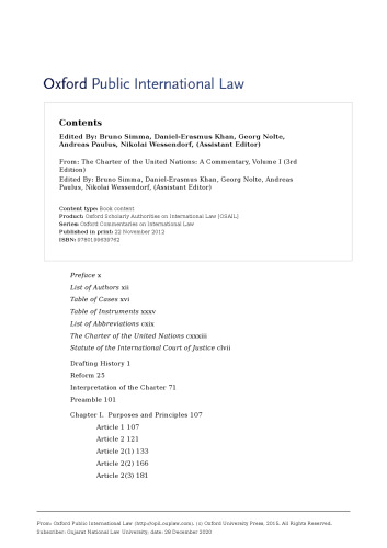 The Charter of the United Nations : a commentary