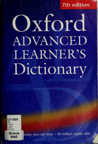 Oxford advanced learners dictionary of current English