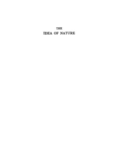 The idea of nature