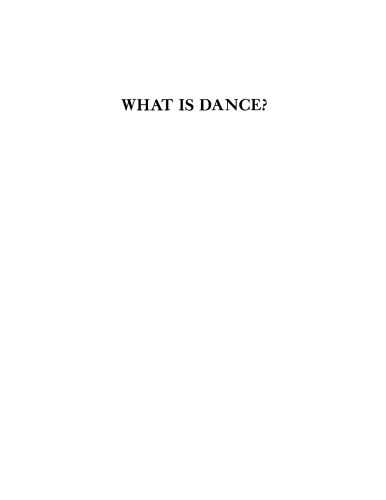 What is dance?: readings in theory and criticism