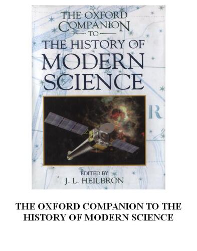 The Oxford Companion to the History of Modern Science