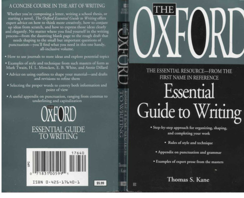 The oxford essential guide to writing