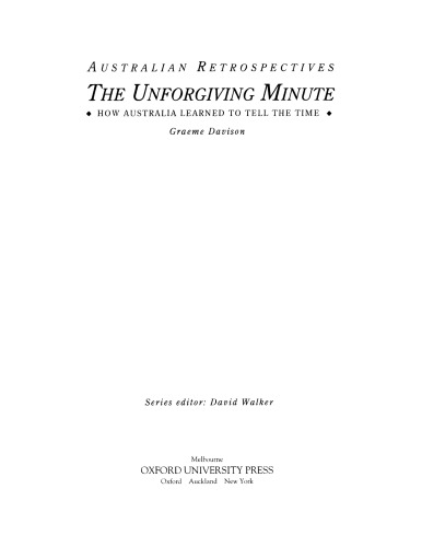 The unforgiving minute: how Australians learned to tell the time