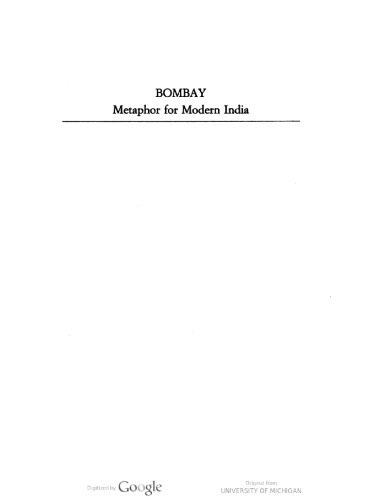 Bombay : metaphor for modern India