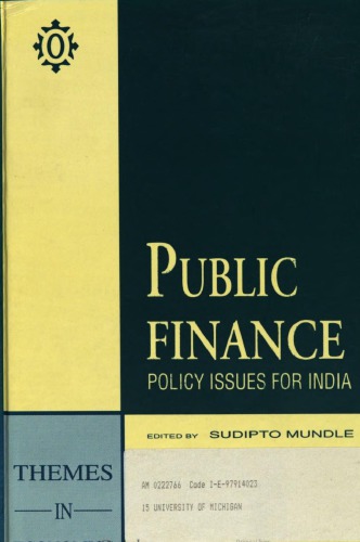 Public finance : policy issues for India
