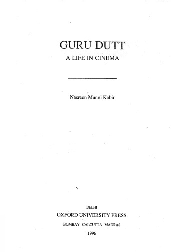 Guru Dutt: A Life in Cinema