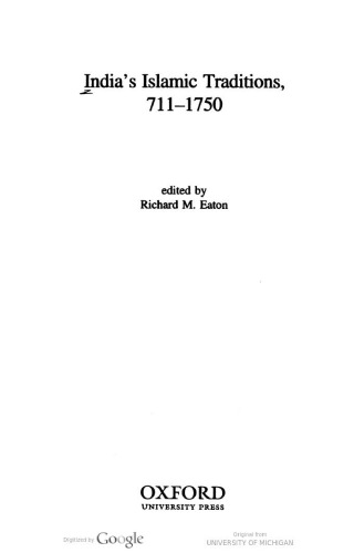 India's Islamic traditions, 711-1750