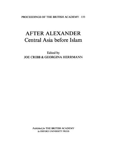 After Alexander : Central Asia before Islam