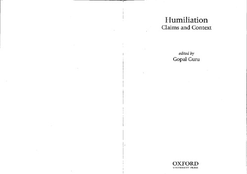Humiliation: Claims and Context