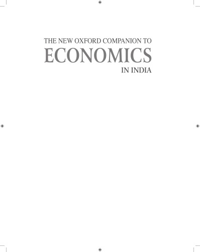 The New Oxford companion to Economics in India.