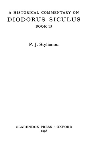 A Historical Commentary on Diodorus Siculus, Book 15