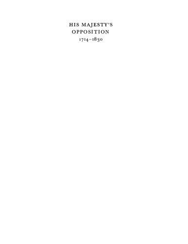 His Majesty's Opposition, 1714-1830