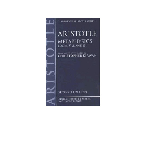 Metaphysics : books [gamma], [delta] and [epsilon]