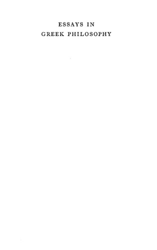 Essays in Greek Philosophy