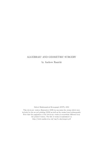 Algebraic and geometric surgery