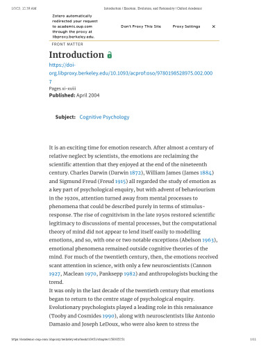 Emotion, Evolution, and Rationality