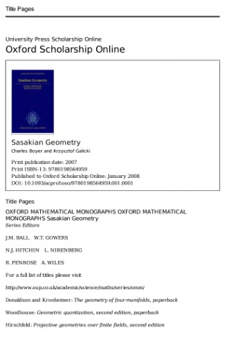 Sasakian geometry